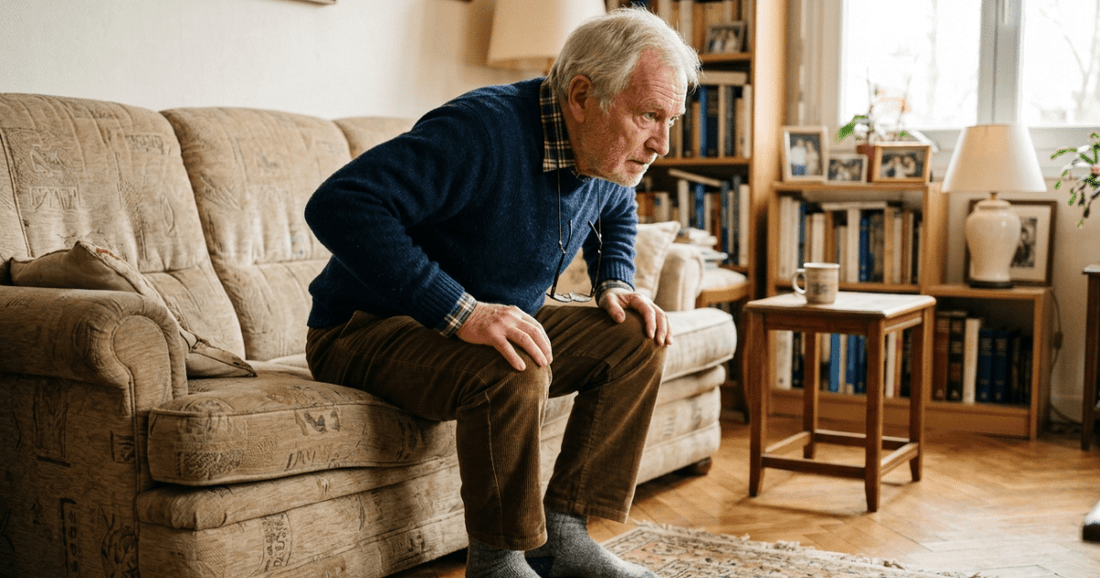 Se lever du canapé, du lit ou des toilettes après 70 ans : pourquoi c'est si difficile et quoi faire - Solid Senior