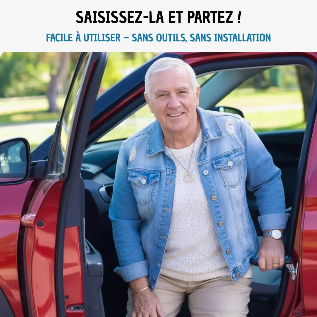 Canne d’aide pour monter en voiture senior | CarGrip - Solid Senior