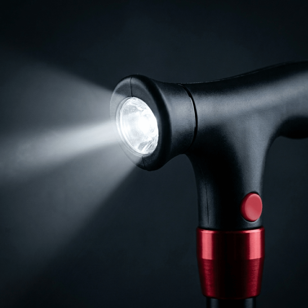 Canne de marche LED avec alarme | SecureStep - Solid Senior