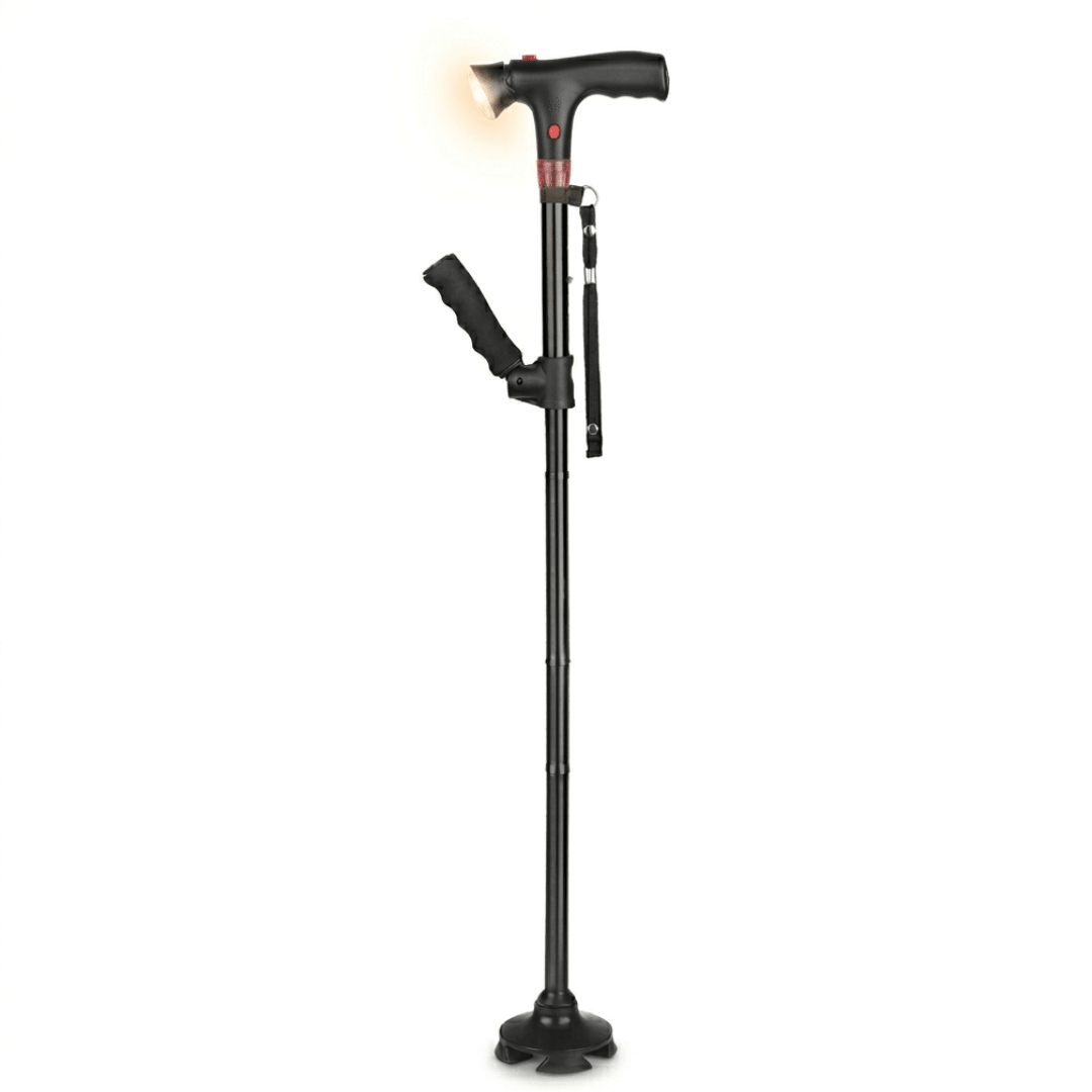 Canne de marche LED avec alarme | SecureStep - Solid Senior