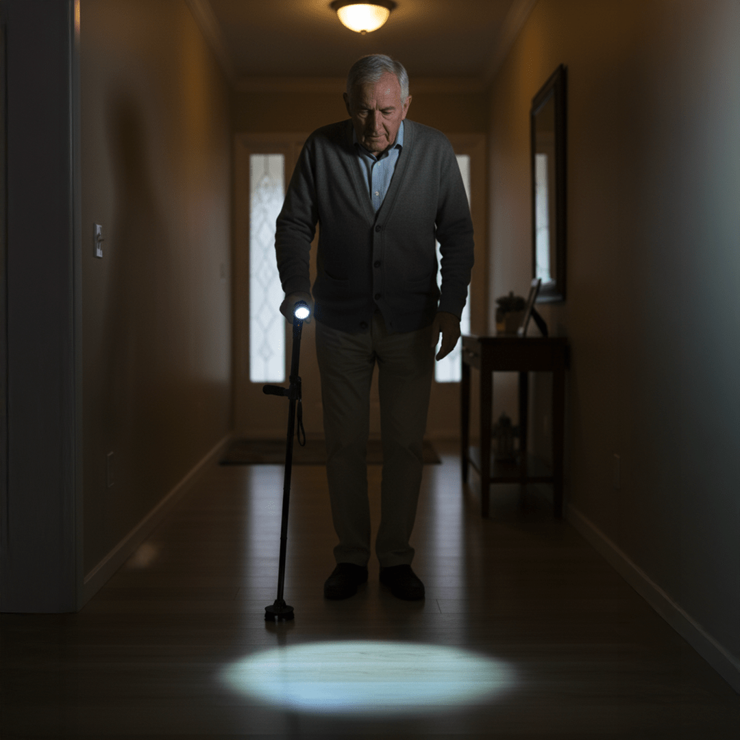 Canne de marche LED avec alarme | SecureStep - Solid Senior